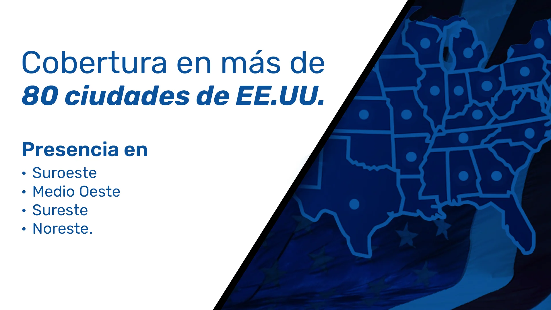 Transporte transfronterizo a más de 80 ciudades en EE.UU.